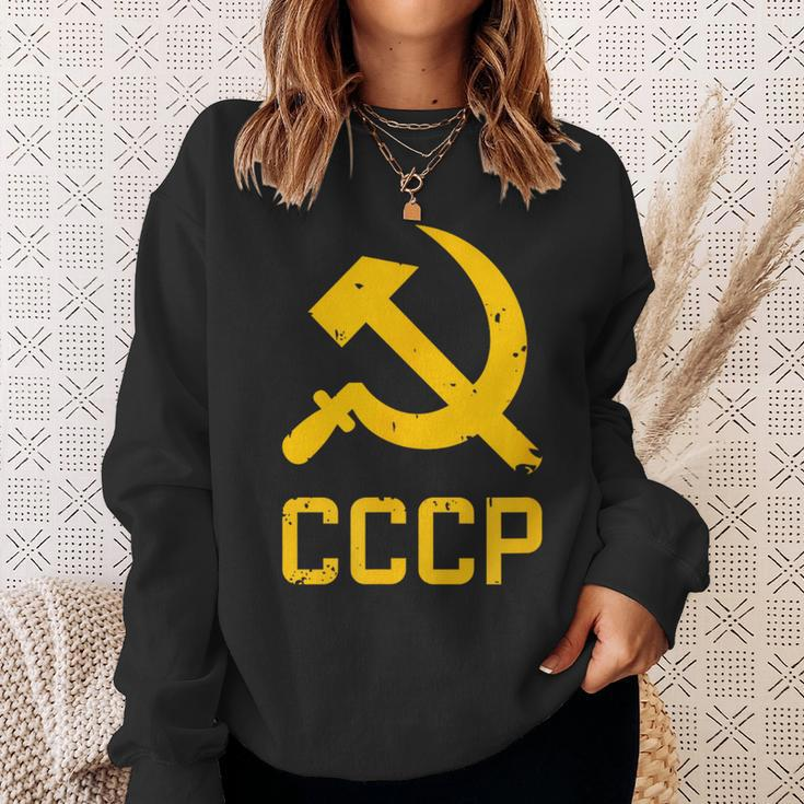 Soviet Union Hammer And Sickle Russia Communism Ussr Cccp Sweatshirt Gifts for Her