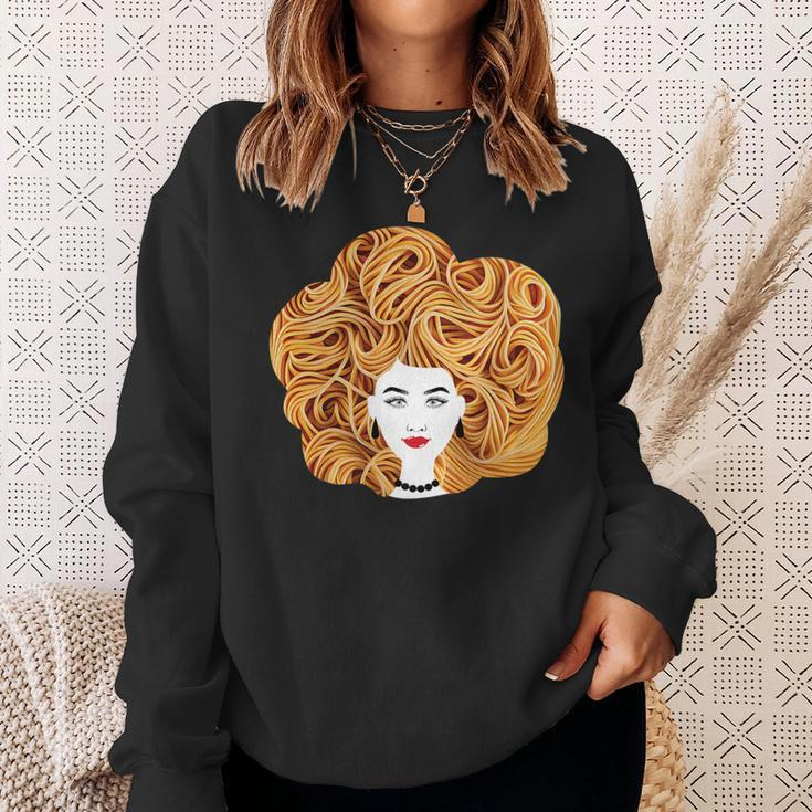 Spaghetti Pasta Natural Hair Sweatshirt Gifts for Her