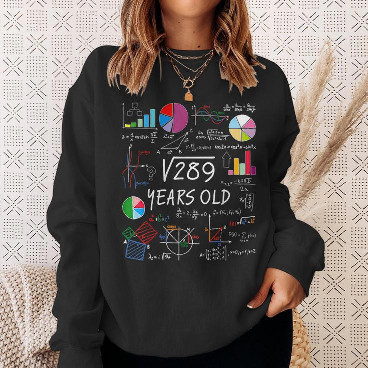Square Root Of 289 17Th Birthday 17 Year Old Math Nerd Math Funny Gifts Sweatshirt Gifts for Her