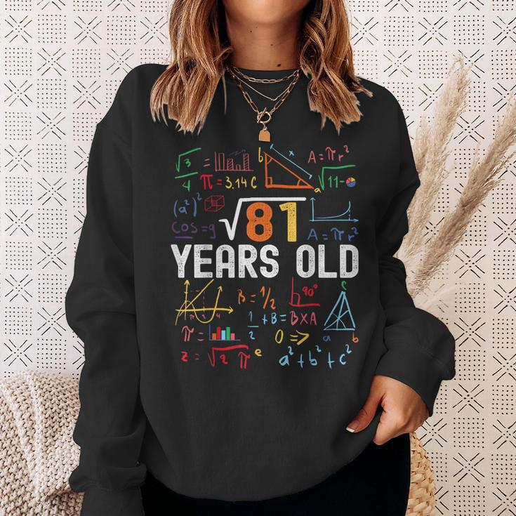 Square Root Of 81 9Th Birthday 9 Years Old Birthday Sweatshirt Gifts for Her