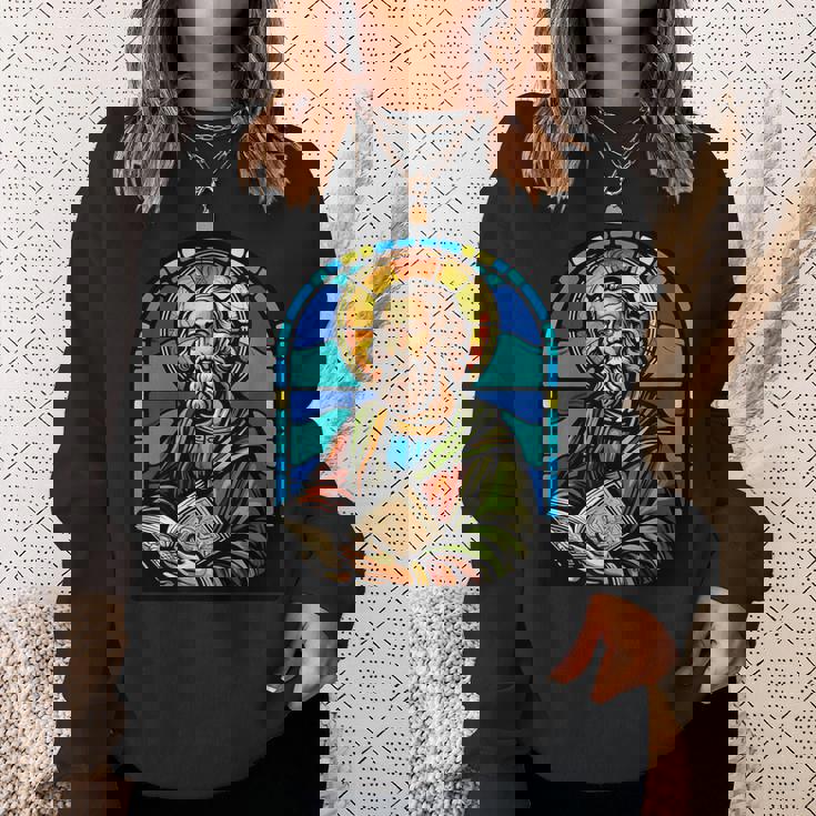St Paul Stained Glass Sweatshirt Gifts for Her