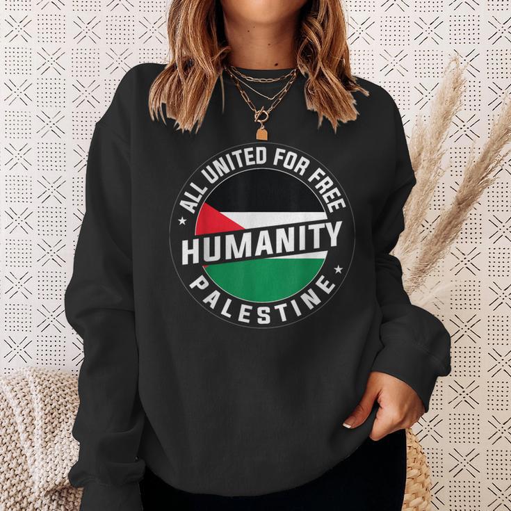 Stand With Palestine Free Palestine Peace Love Flag Sweatshirt Gifts for Her