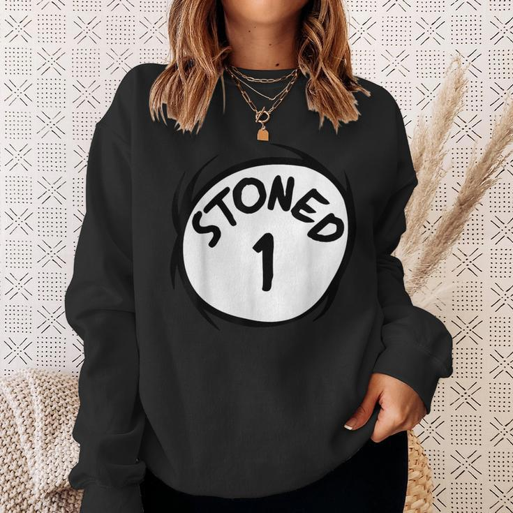 Stoned 1 420 Weed Stoner Matching Couple Group Sweatshirt Gifts for Her