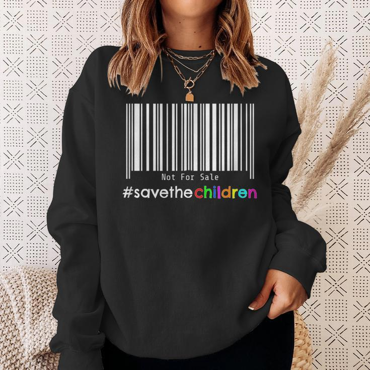 Stop Human Trafficking Bar Code Children Are Not For Sale Sweatshirt Gifts for Her