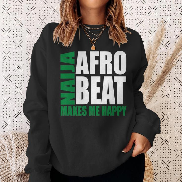 Storecastle Naija Afrobeat Makes Me Happy Nigerian Music Sweatshirt Gifts for Her