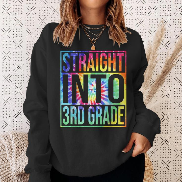 Straight Into 3Rd Grade First Day Of School Back To School Sweatshirt Gifts for Her