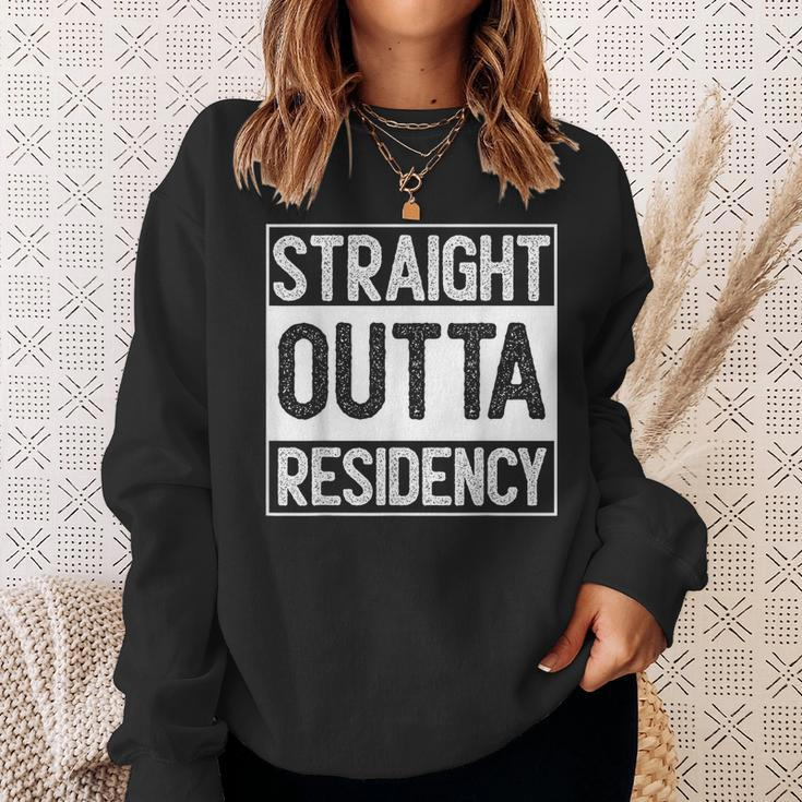 Straight Outta Residency Graduation Medical Degree Sweatshirt Gifts for Her
