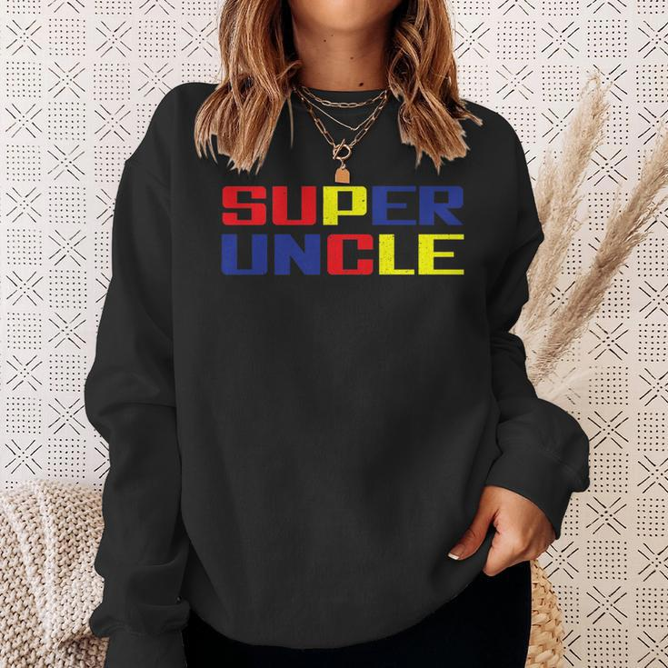 Super Uncle Worlds Best Uncle Ever Awesome Cool Uncle Sweatshirt Gifts for Her