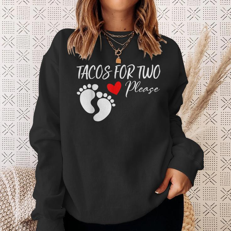 Tacos For Two Please Funny Cute Pregnancy Announcement Sweatshirt Gifts for Her