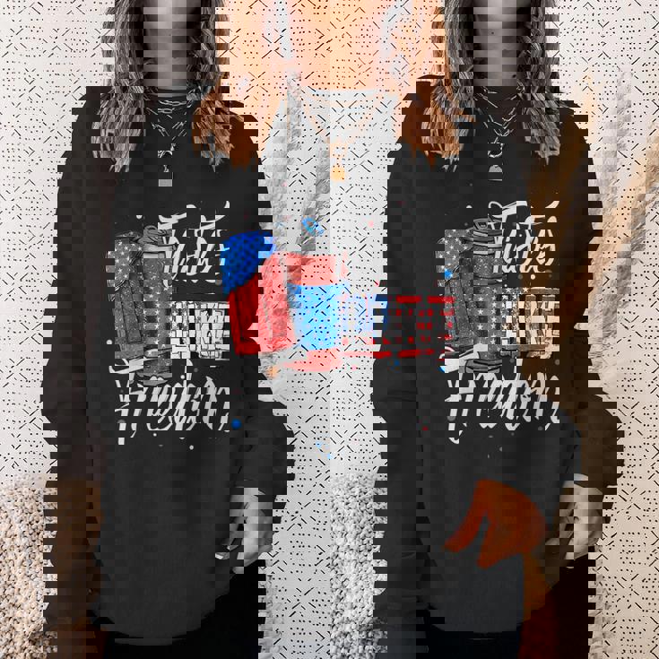 Tasted Like Freedom 4Th Of July Patriotic Ice Cream Usa Flag Patriotic Funny Gifts Sweatshirt Gifts for Her