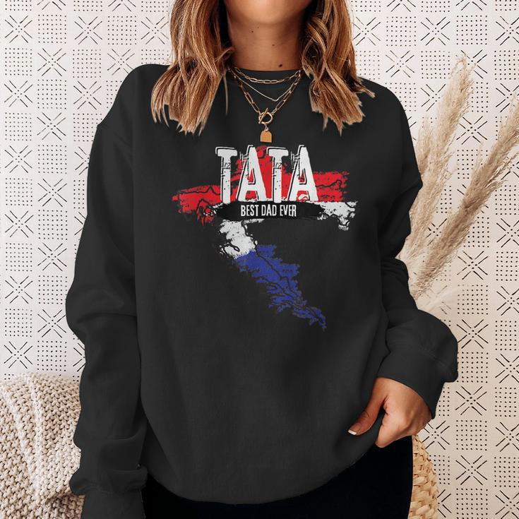 Tata Croatian Father Croatia Bester Papa Fathers Day Sweatshirt Gifts for Her