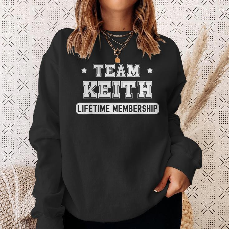 Team Keith Lifetime Membership Funny Family Last Name Sweatshirt Gifts for Her