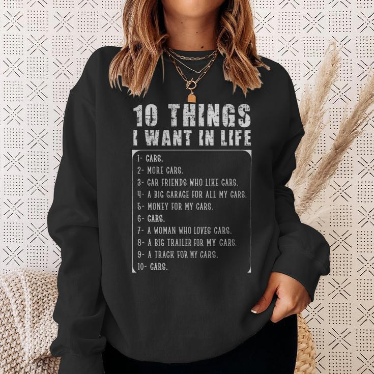 Ten Things I Want In Life Funny Gift For Car Lovers - Ten Things I Want In Life Funny Gift For Car Lovers Sweatshirt Gifts for Her