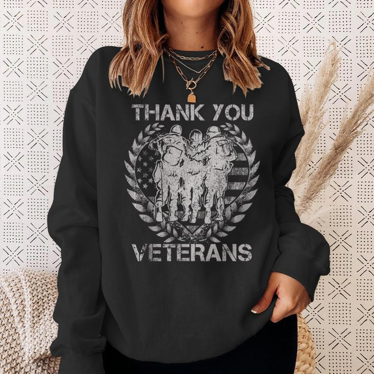 Thank You For Your Service Veteran Memorial Day Military Sweatshirt Gifts for Her