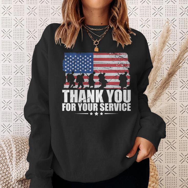 Thank You For Your Services Patriotic Veterans Day For Men Sweatshirt Gifts for Her