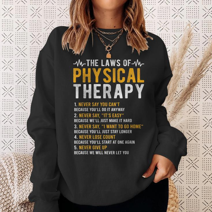 The Laws Of Physical Therapy – Physical Therapist Sweatshirt Gifts for Her