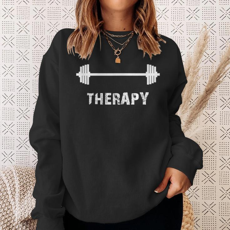 Therapy Dumbell Funny Weightlifting Weightlifting Funny Gifts Sweatshirt Gifts for Her