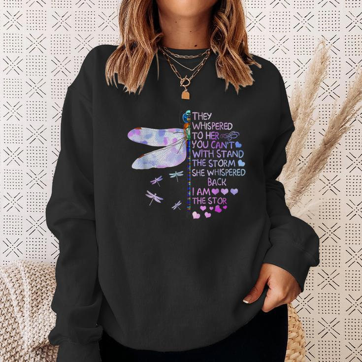 They Whispered To Her You Cant With Stand The Storm Sweatshirt Gifts for Her