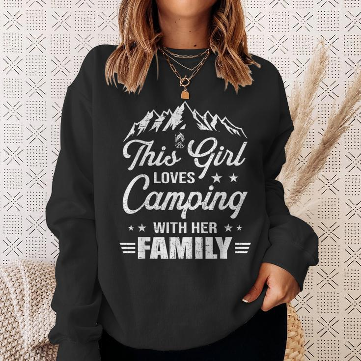 This Girl Loves Camping With Her Family Camper Gift Sweatshirt Gifts for Her