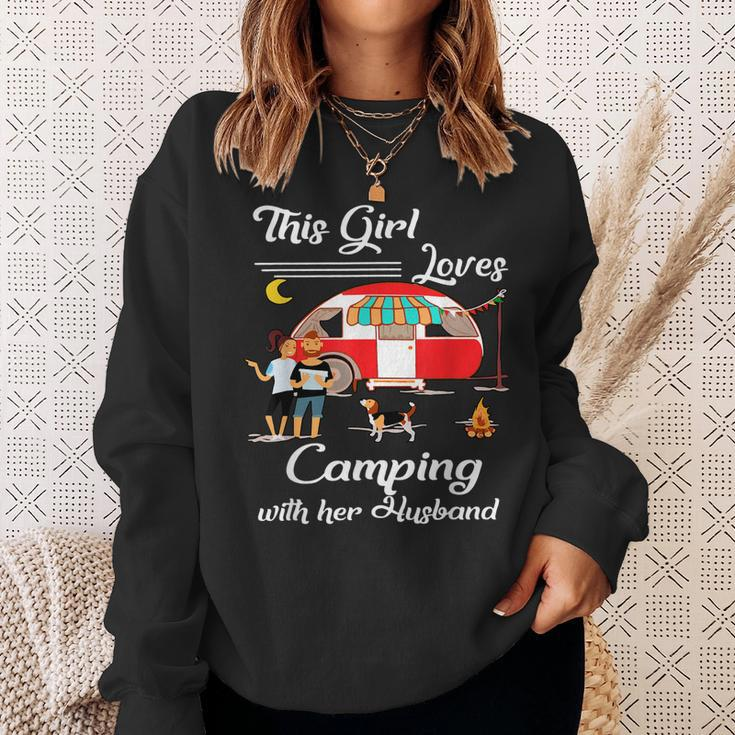 This Girl Loves Camping With Her Husband Gift For Womens Sweatshirt Gifts for Her