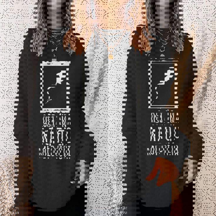 This Is A Very Old Photo Of Me Sperm Image Italian Words Sweatshirt Gifts for Her