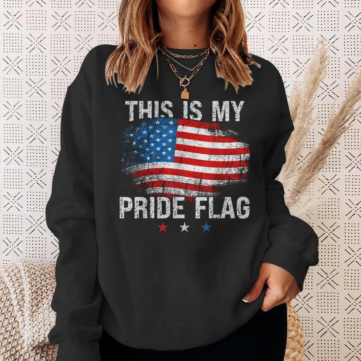 This Is My Pride Flag Patriotic Usa 4Th Of July American Sweatshirt Gifts for Her