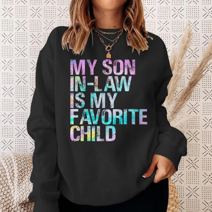 Tie Dye For Son In Low My Son In Law Is My Favorite Child Sweatshirt Gifts for Her