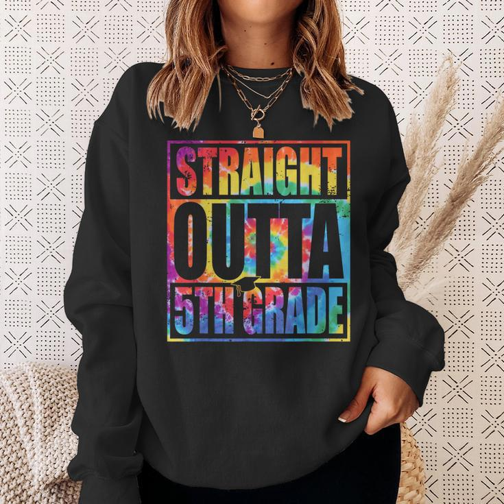 Tie Dye Straight Outta 5Th Grade Graduation Class Of 2023 Sweatshirt Gifts for Her