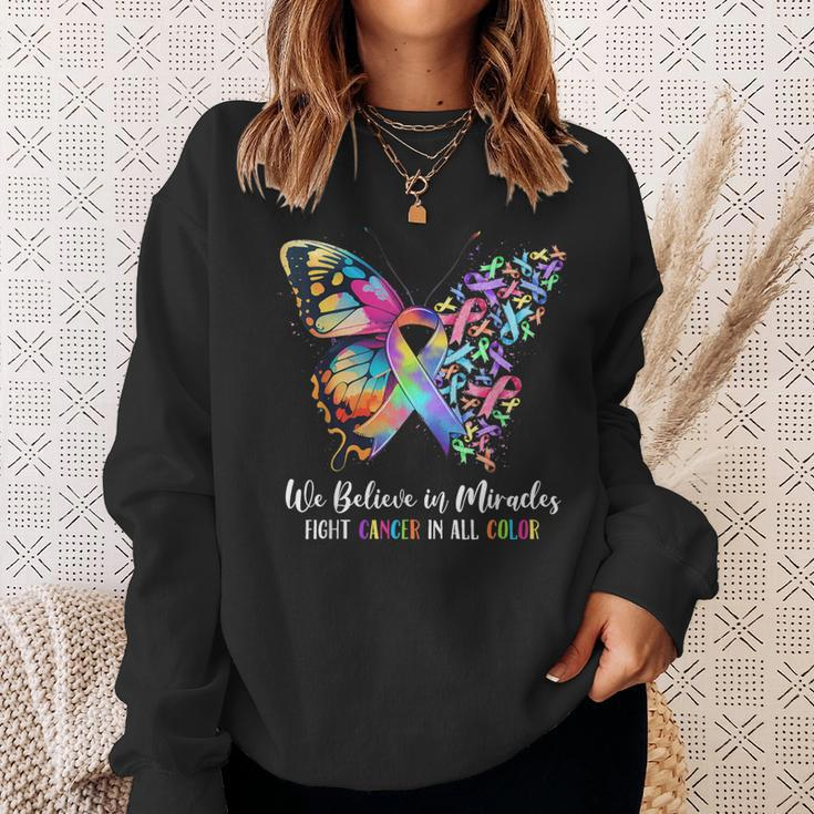 Together Believe In Miracles Fight Cancer In All Color Sweatshirt Gifts for Her
