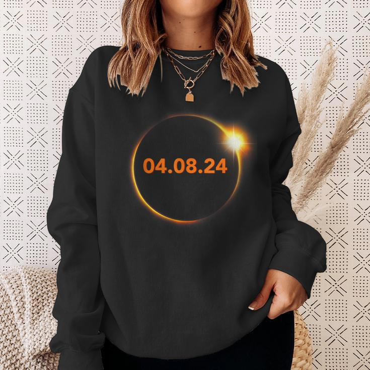 Total Solar Eclipse 04082024 Totality Sweatshirt Gifts for Her