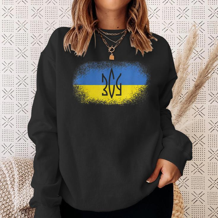Trident Ukraine Armed Forces Emblem Ukrainian Army Flag Sweatshirt Gifts for Her