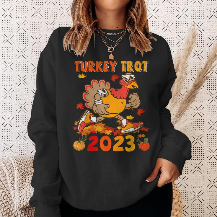 Turkey Trot 2023 Thanksgiving Turkey Running Runner Autumn Sweatshirt Gifts for Her