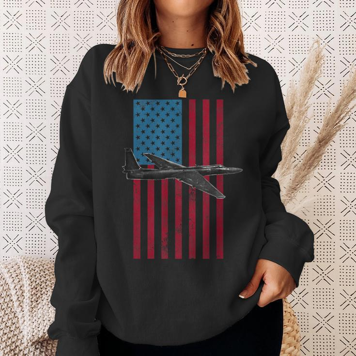 U-2 Dragon Lady Usa American Flag Military Sweatshirt Gifts for Her