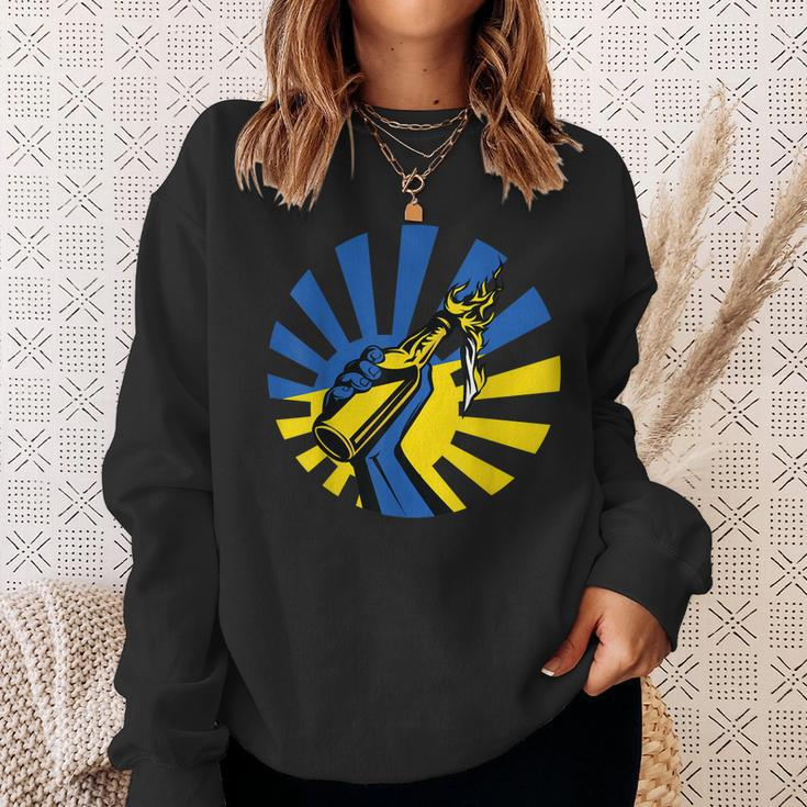 Ukrainian Molotov Cocktail For Russia Army Ukraine Support Sweatshirt Gifts for Her