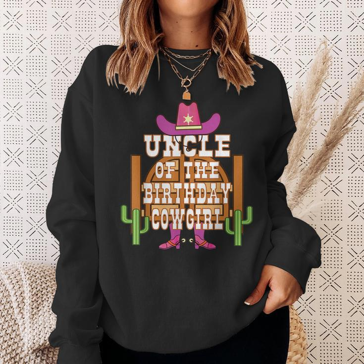 Uncle Of The Birthday Cowgirl Kids Rodeo Party Bday Sweatshirt Gifts for Her