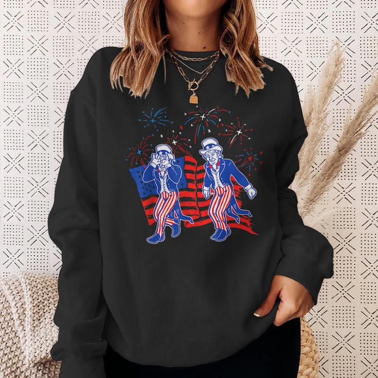Uncle Sam Griddy 4Th Of July Funny Independence Day Boy Kids Sweatshirt Gifts for Her