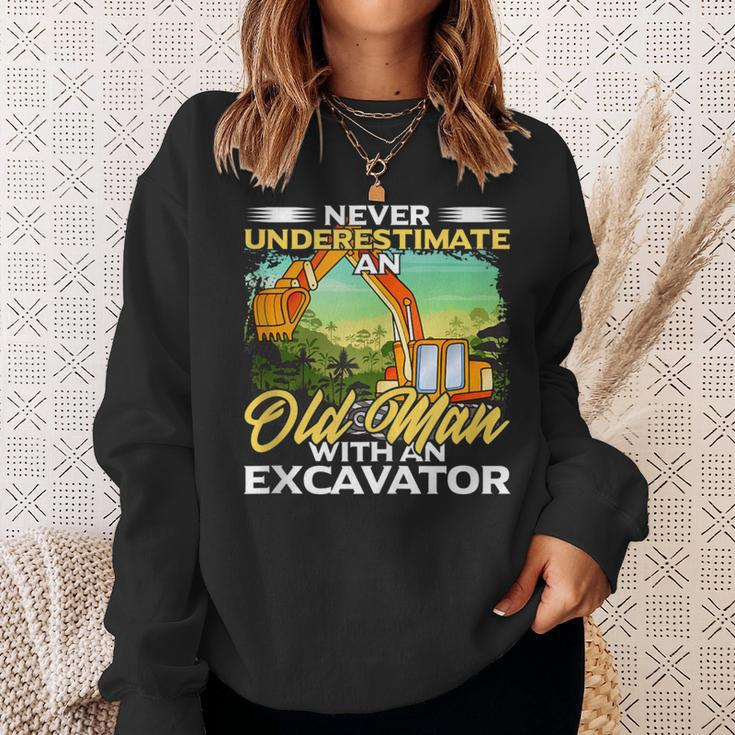 Never Underestimate An Old Man With An Excavator Driver Sweatshirt Gifts for Her