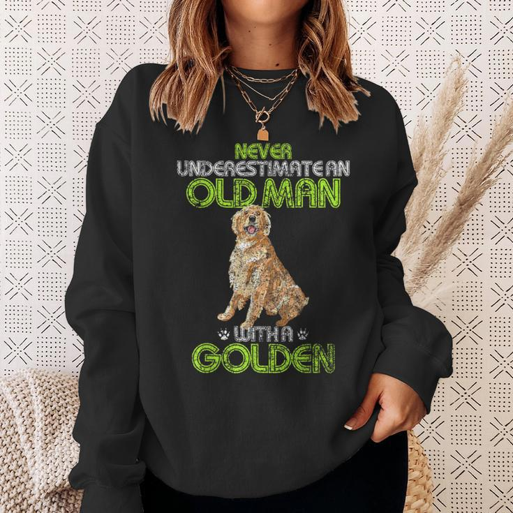 Never Underestimate An Old Man With A Golden Retriever Sweatshirt Gifts for Her