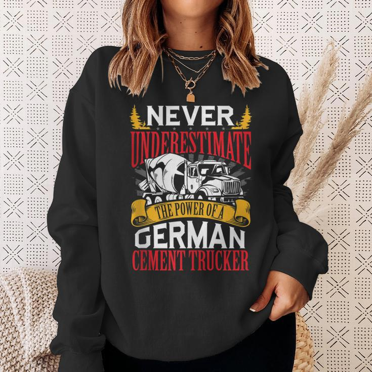Never Underestimate The Power Of A German Cement Trucker Sweatshirt Gifts for Her