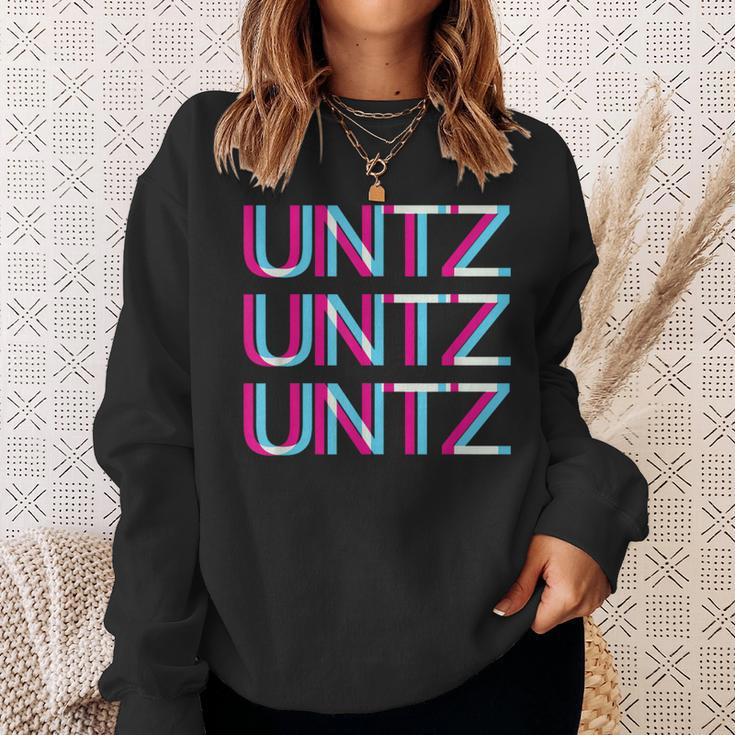 Untz Untz Untz Glitch I Trippy Edm Festival Clothing Techno Sweatshirt Gifts for Her