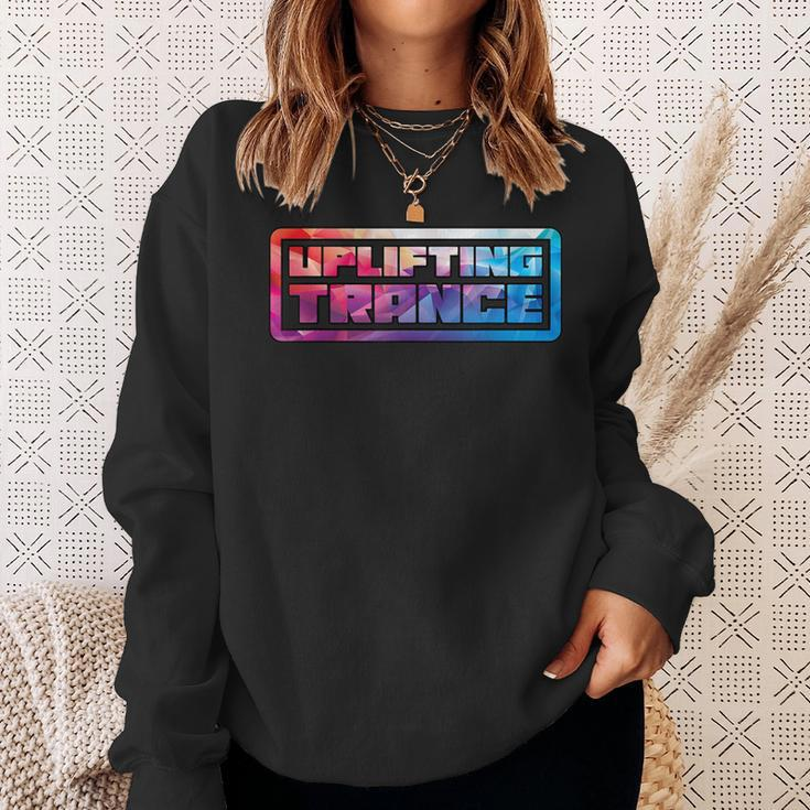 Uplifting Trance Colourful Trippy Abstract Sweatshirt Gifts for Her