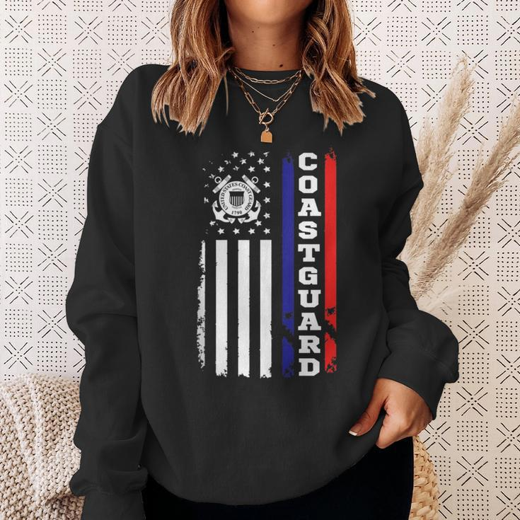 Us Coast Guard Gift American Flag Sweatshirt Gifts for Her