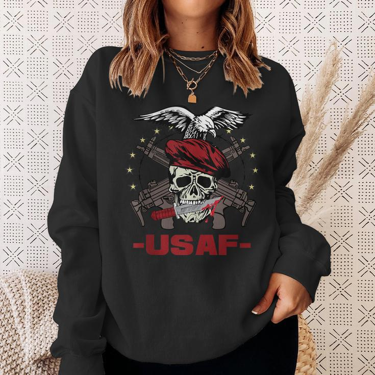 Usaf United States Air Force Eagle Skull Sweatshirt Gifts for Her