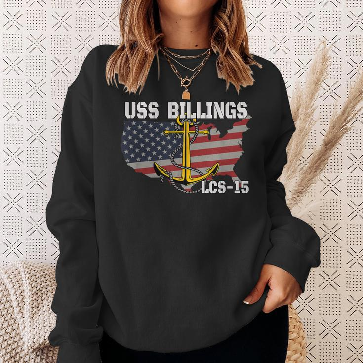 Uss Billings Lcs-15 Littoral Combat Ship Veterans Day Father Sweatshirt Gifts for Her