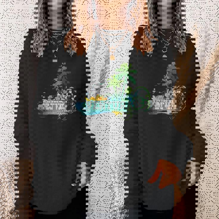 Ventura California Palm Trees Sunset Beach Vacation Sweatshirt Gifts for Her