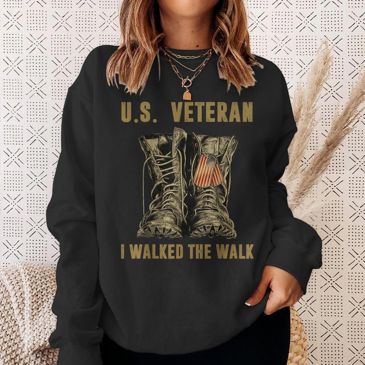 Veteran Of United States Us Army American Flag Vintage Sweatshirt Gifts for Her