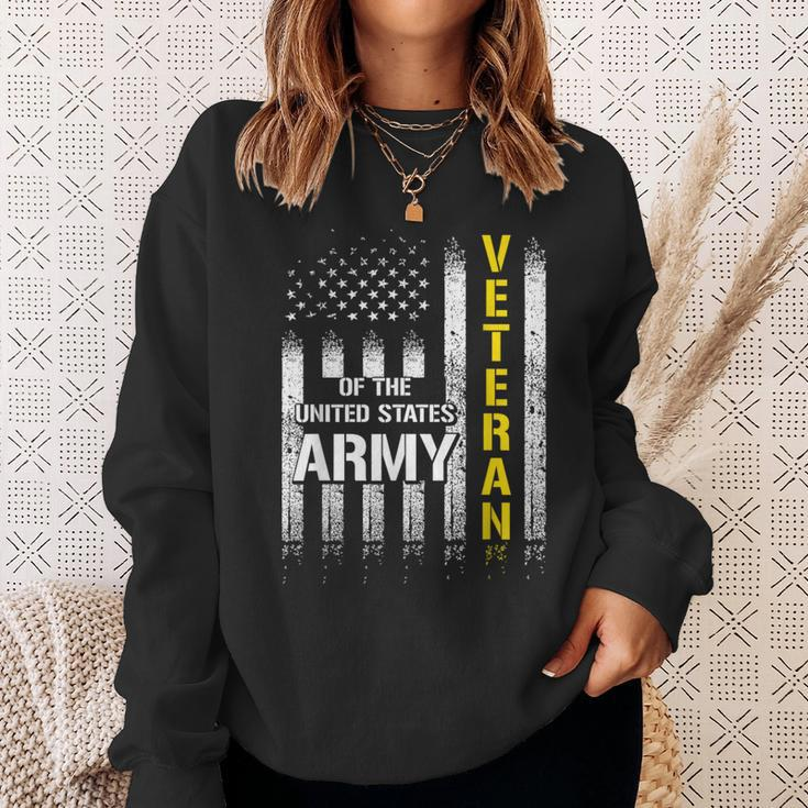 Veteran Of United States Us Army American Flag Sweatshirt Gifts for Her