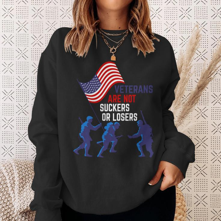 Veteran Vets Day Are Not Suckers Or Losers 64 Veterans Sweatshirt Gifts for Her