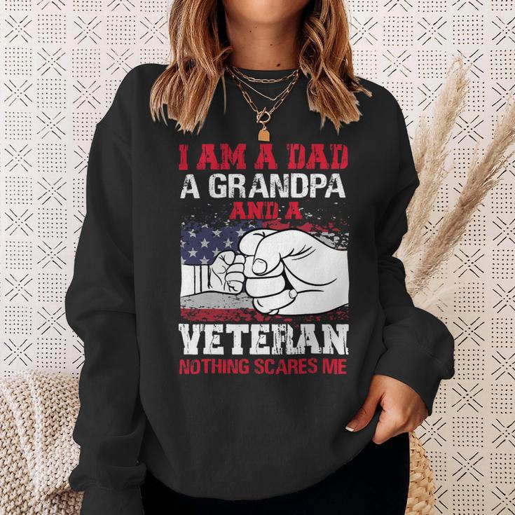 Veteran Vets Soldier Honor Duty America Grandpa Veterans Sweatshirt Gifts for Her