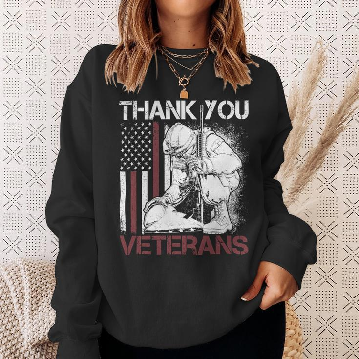 Veteran Vets Thank You Veterans Shirts Proud Veteran Day Dad Grandpa 355 Veterans Sweatshirt Gifts for Her